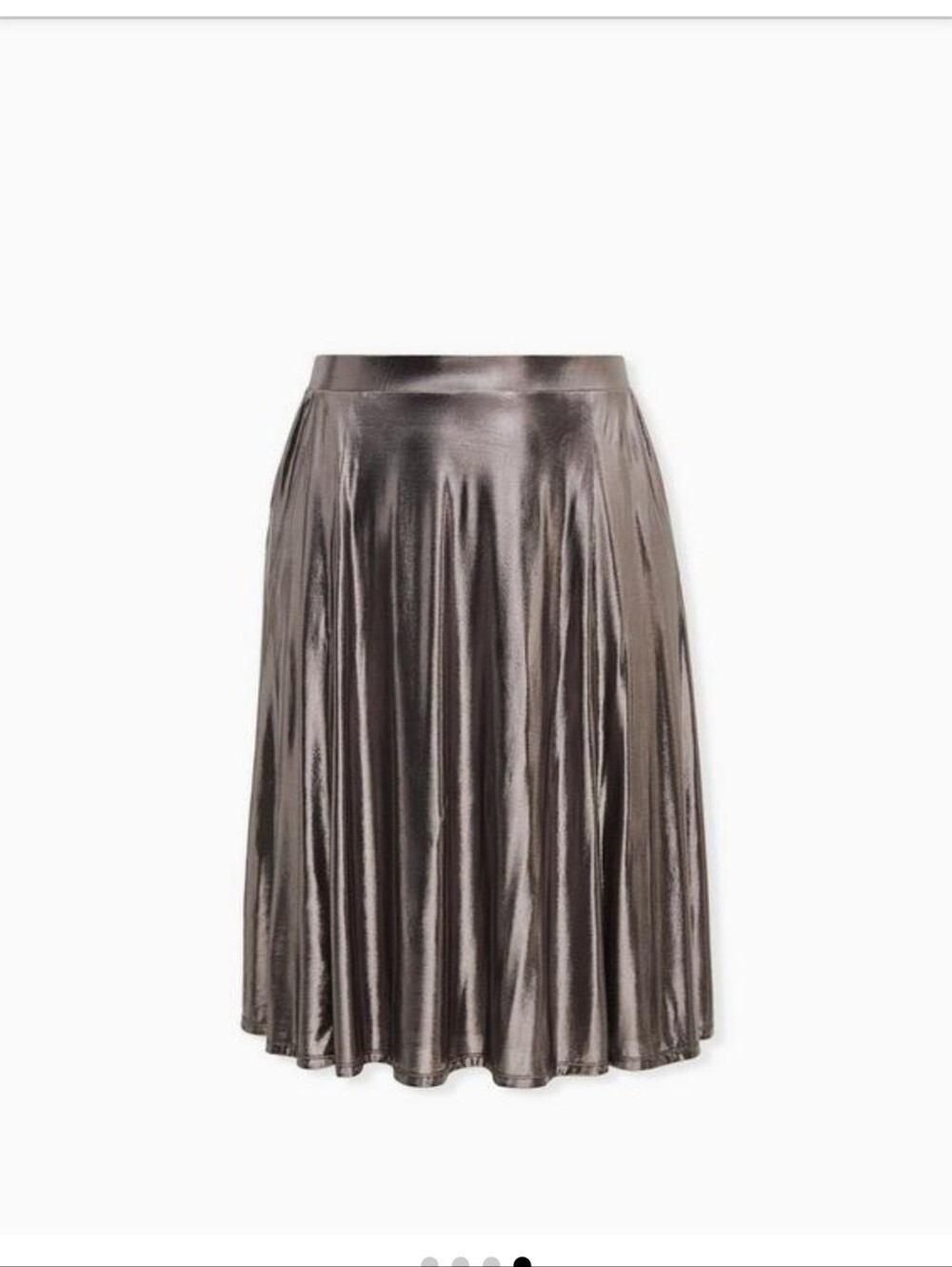 torrid Gray Liquid Shine A-Line Midi Skirt